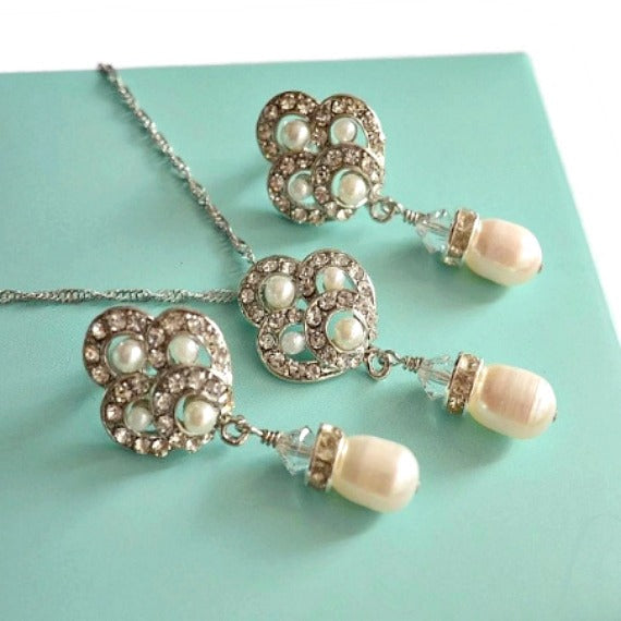 pearl necklace wedding set
