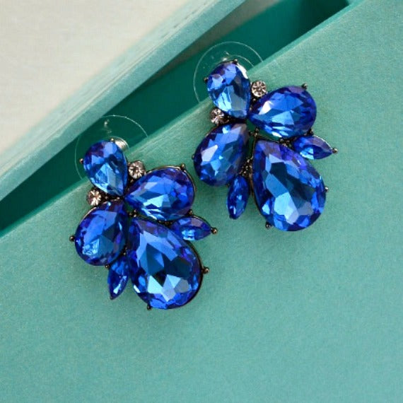 blue sapphire wedding earrings