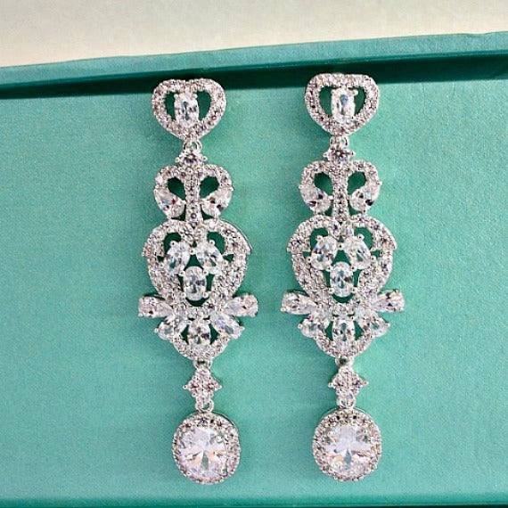 crystal chandelier wedding earrings