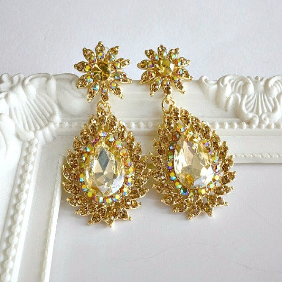 champagne gold earrings