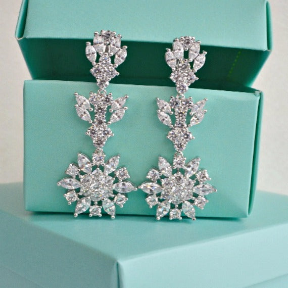 cubic zirconia wedding earrings