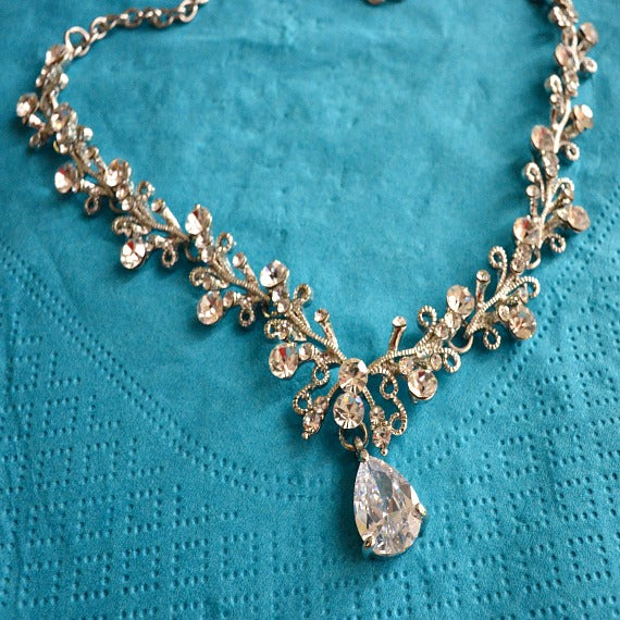 wedding necklace earrings jewelry set