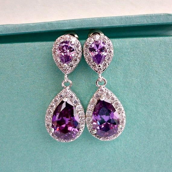 purple amethyst earrings