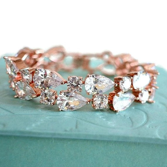 rose gold crystal bracelet